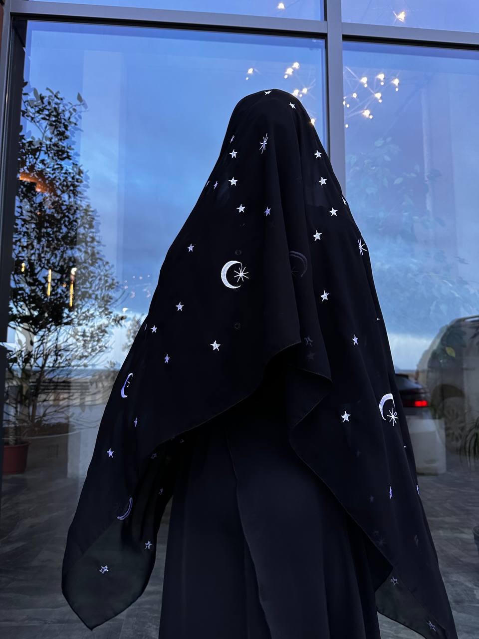 Limited edition scarf with moons