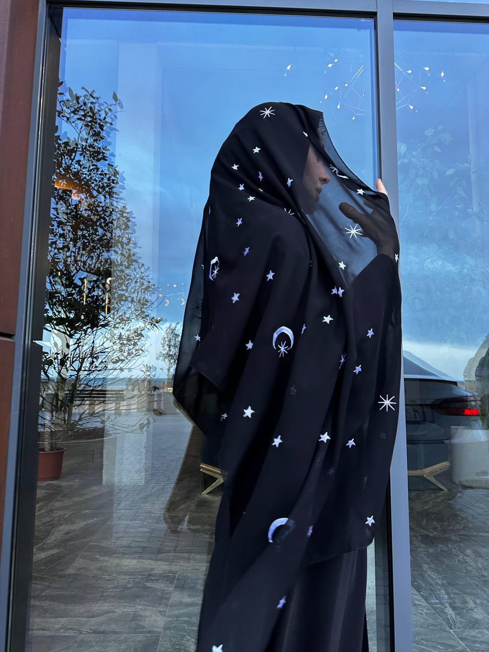 Limited edition scarf with moons