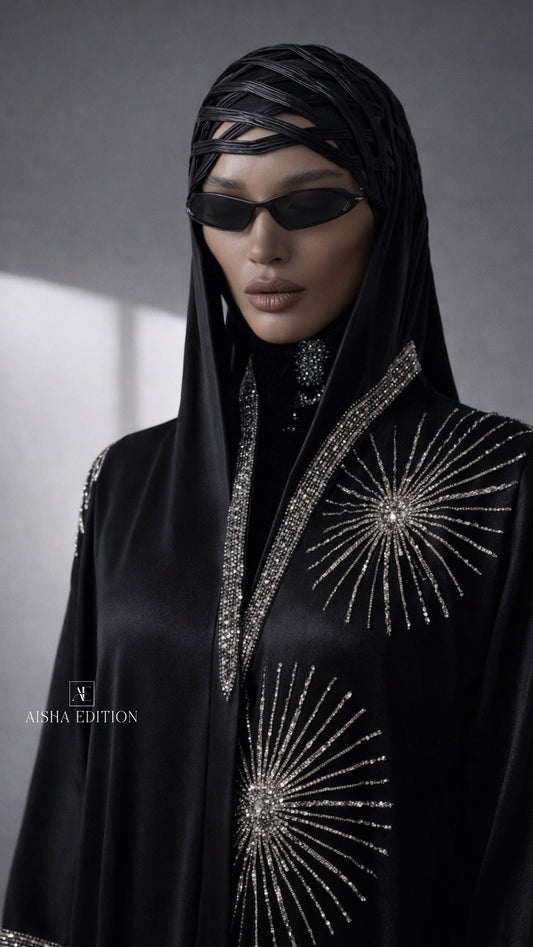 Royal Noir Radiance Abaya