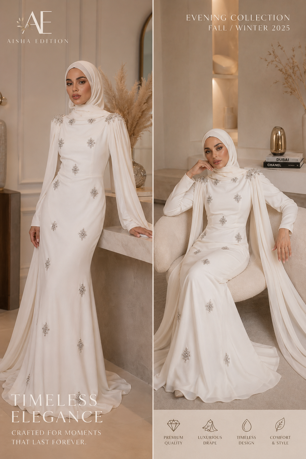 DRESS WITH CAPE