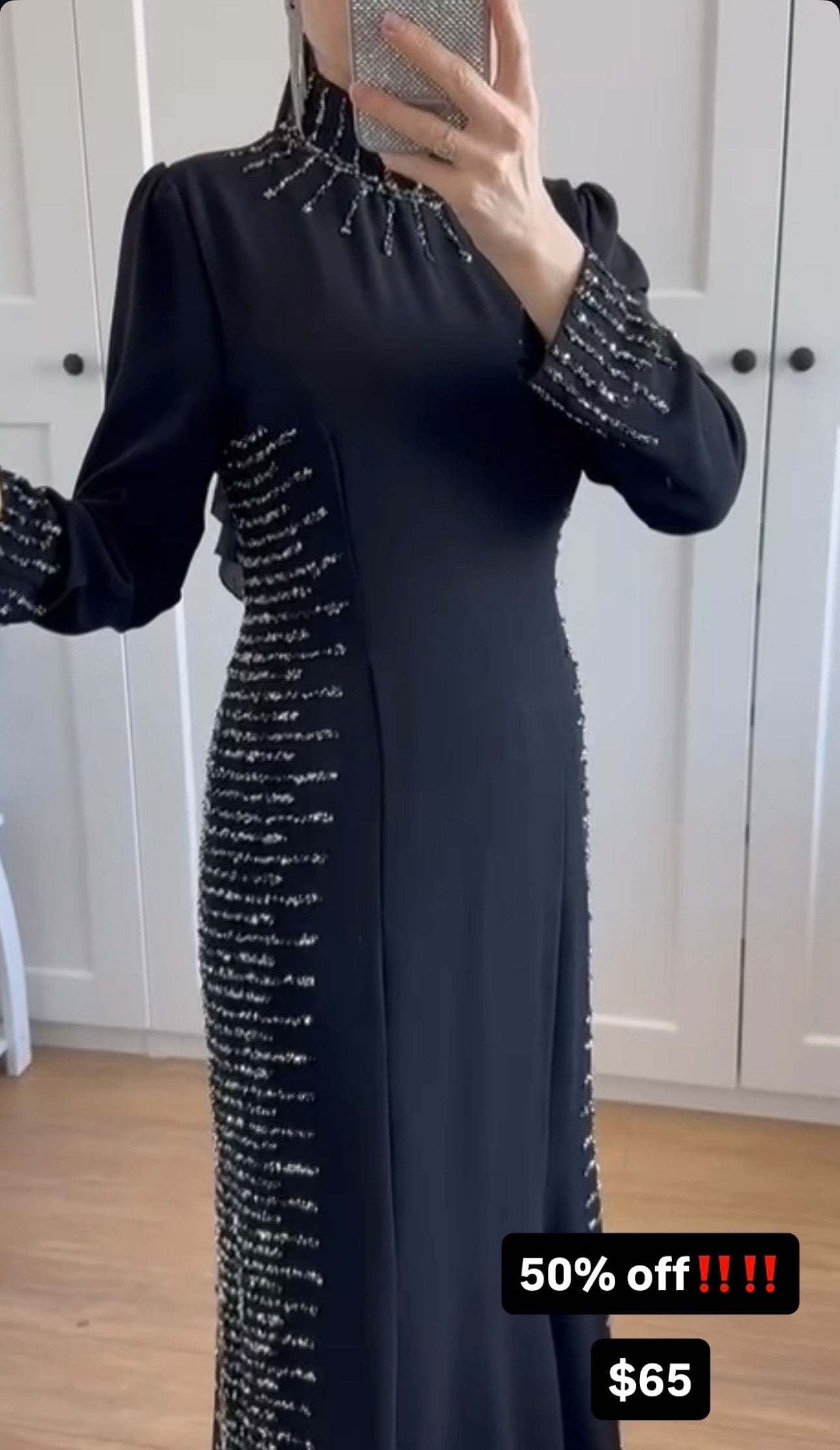 Black maxi dress