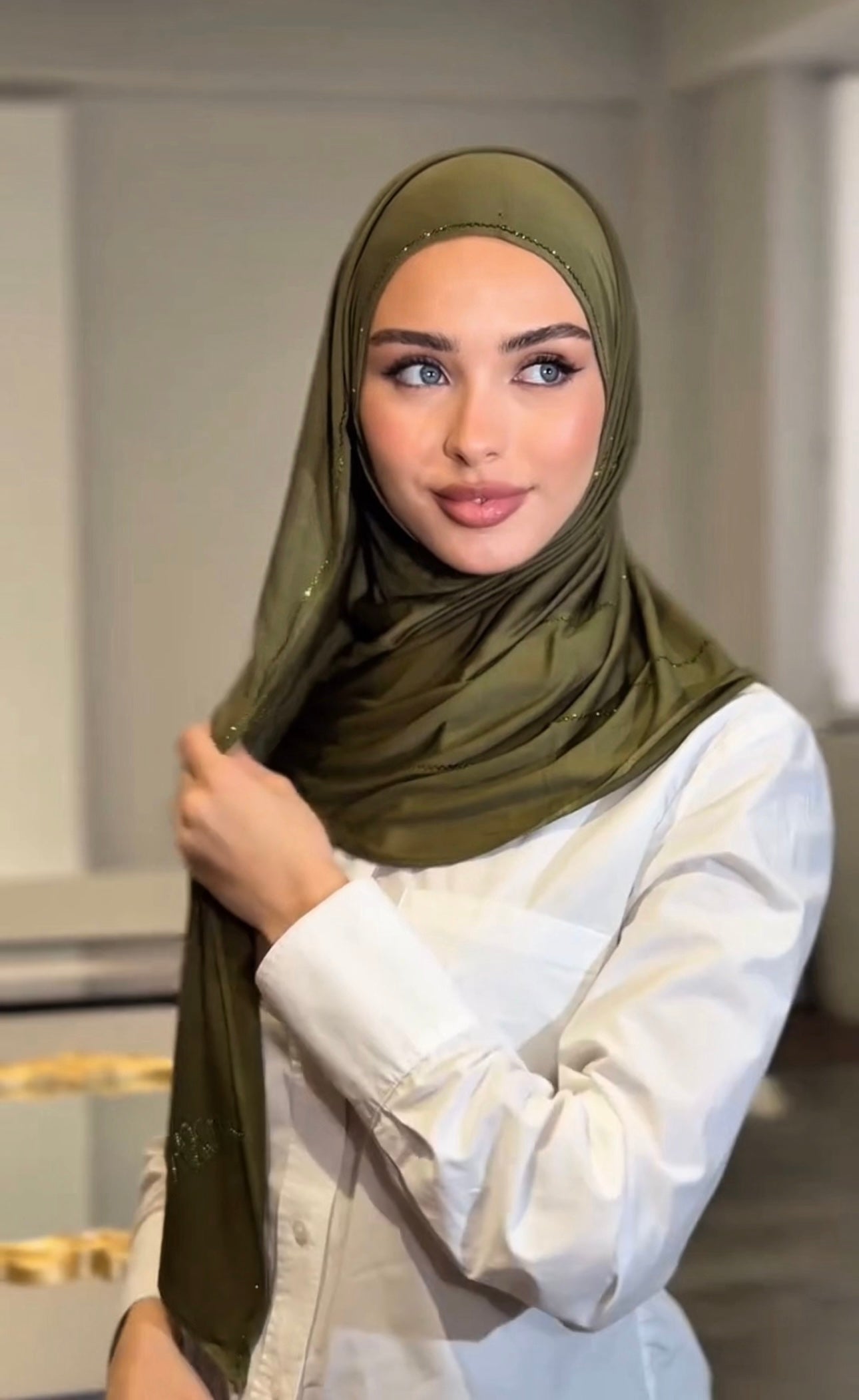 Olive Glow Limited Collection Ready Hijab