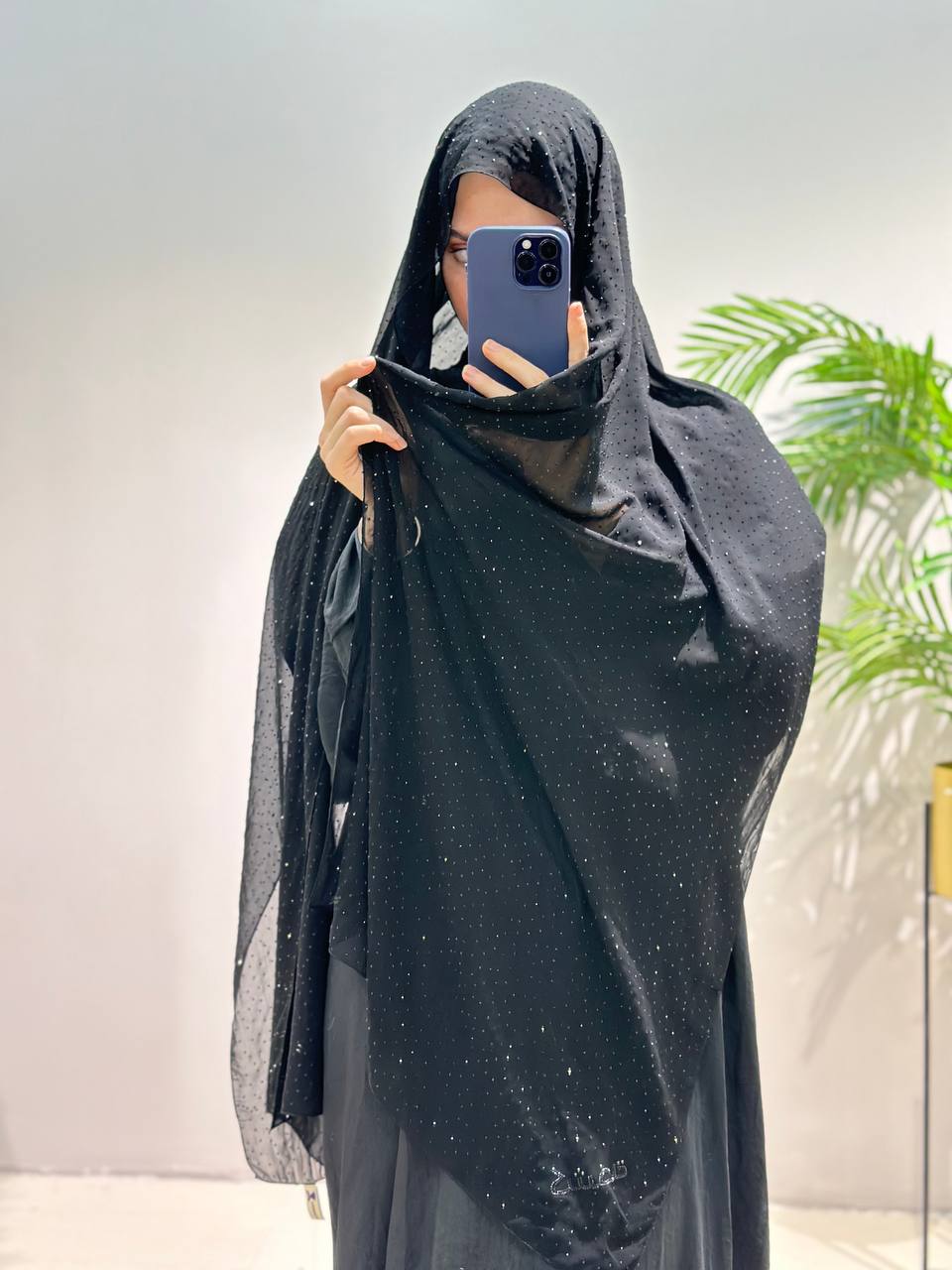 Premium quality ready-made hijabs from the Arab Emirates with stones