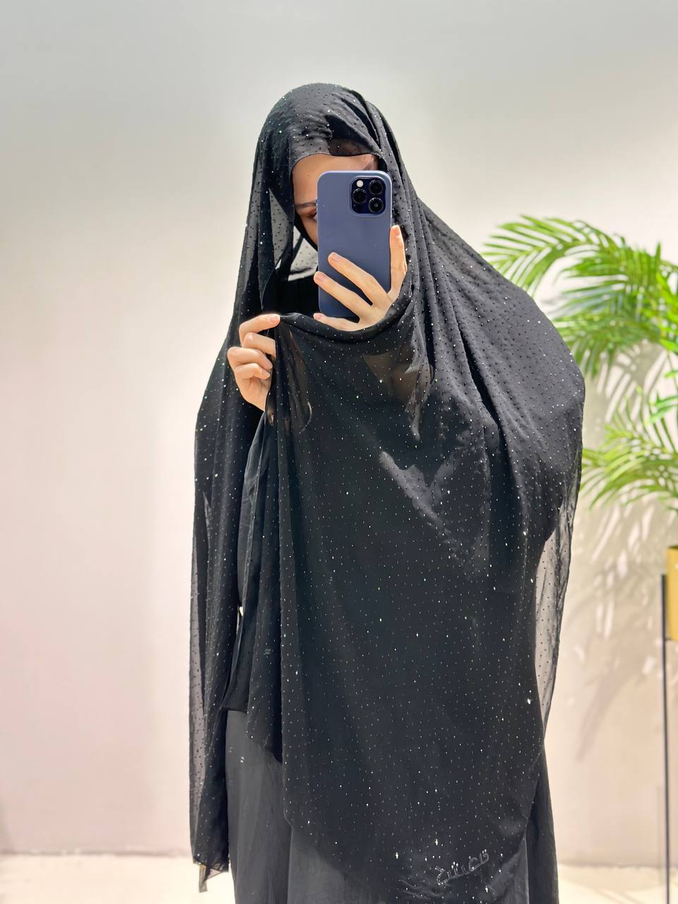 Premium quality ready-made hijabs from the Arab Emirates with stones